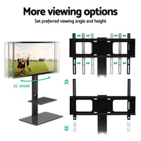 TV Stand Mount Bracket for 32"-70" LED LCD 2 Tiers Storage Floor Shelf