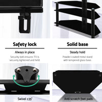 TV Stand Mount Bracket for 32"-60" LED LCD 3 Tiers Storage Floor Shelf