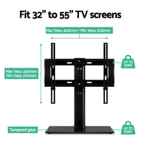 TV Stand Mount Bracket for 32"-55" LED LCD Swivel Tabletop Desktop Plasma