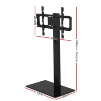 TV Stand Mount Bracket for 32"-70" LED LCD Glass Storage Floor Shelf