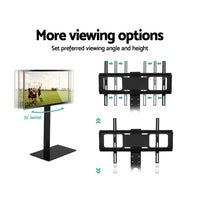 TV Stand Mount Bracket for 32"-70" LED LCD Glass Storage Floor Shelf