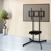 Mobile TV Stand for 32"-65" TVs Mount Bracket Portable Shelf Trolley Cart