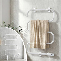 Devanti Heated Towel Rail Freestanding Wall Mounted S-Shape Electric Warmer Rack
