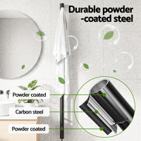 Devanti Heated Towel Rail with Timer Vertical Electric Heater Warmer Rack Black