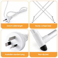 Devanti Heated Towel Rail Electric Clothes Airer Foldable Drying Rack 8 Bars