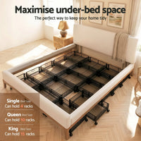 Artiss 4X Under Bed Storage Containers Metal Boxes Quilt Organiser with Wheels