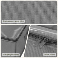 Artiss Under Bed Storage Containers X2 90L Boxes Organiser Clear Top Fabric Grey