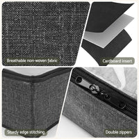 Artiss Under Bed Shoe Storage Containers X2 Box Organiser 12 Pairs Fabric Grey