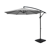 Umbrella Outdoor Umbrellas Cantilever Sun Stand UV Garden Base Grey 3M