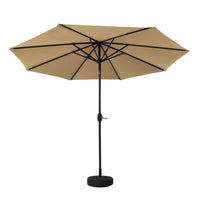 3m Outdoor Umbrella w/Base Pole Tilt Beach Garden Patio Beige