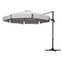 3m Outdoor Umbrella Cantilever 360 Degree Tilt Beach Roma Grey