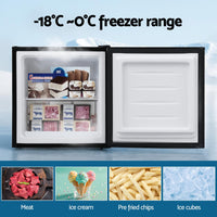 Devanti 31L Small Upright Freezer Vertical Freezer Black