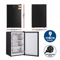 Devanti 81L Upright Freezer Fridge Black