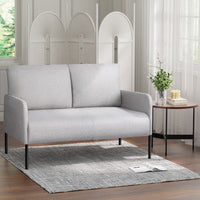 Armchair 2-Seater Sofa Pillow Linen Grey