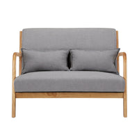 Artiss Armchair 2-seater Loveseat Fabric Grey