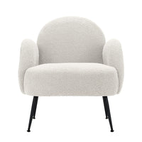 Artiss Armchair Boucle White Hanes
