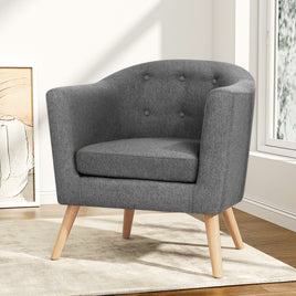 Artiss Armchair Tub Chair Grey Adora