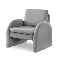 Artiss Armchair Accent Chair Lounge Tub Sofa Couch Curved Arm Seat Boucle Grey