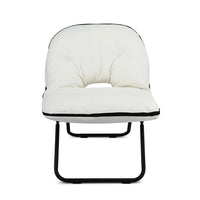 Artiss Foldable Chair 2-In-1 Armchair Lounge Chair Portable White