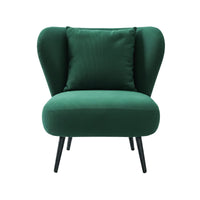 Artiss Armchair Accent Chair Lounge Tub Sofa Couch Corduroy Velvet Green
