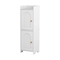 Artiss Bathroom Storage Cabinet 2-Tier Slim Toilet Organizer Adjustable White