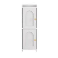 Artiss Bathroom Storage Cabinet 2-Tier Slim Toilet Organizer Adjustable White
