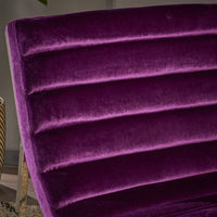 Glorie Plum Velvet Sofa Accent Chair ArmChair