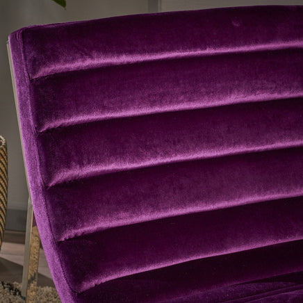Glorie Plum Velvet Sofa Accent Chair ArmChair