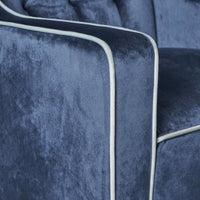 Lara Two Tone Tufted Cobalt New Velvet Club Armchair