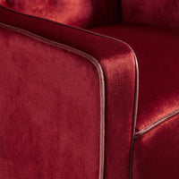 Lara Two Tone Tufted Garnet New Velvet Club Armchair
