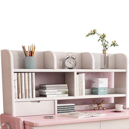 Ave Solid Wood Study Desk with Shelf and Drawers/Bookcase/Rubberwood