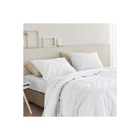 Organic Cotton Basic White Quilt Cover Sets by Bedding House Queen