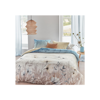 Isabelle Cotton Sateen Light Blue Quilt Cover Sets by Bedding House Queen