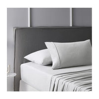 Cotton Flannelette Light Grey Sheet Set by Accessorize Single