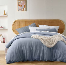 French Linen Capri Quilt Cover by Vintage Design Homeware Queen