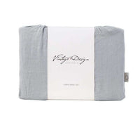 Dove Grey Linen Sheet Sets by Vintage Design Homeware King