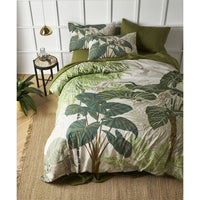 Monkey Palms Printed Quilt Cover Set by Accessorize Queen