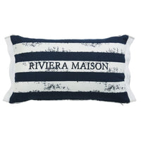 Brave Stripe Dark Blue Cushion by Bedding House