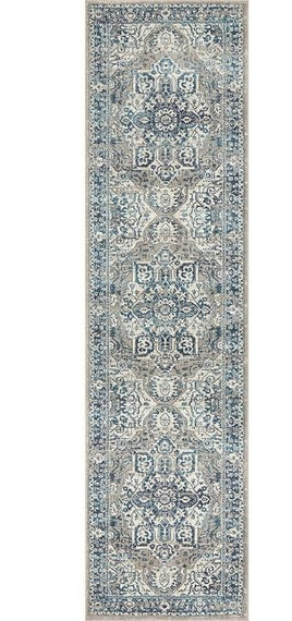 Babylon 207 Blue Runner by Rug Culture-500X80CM - RUNNER