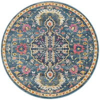 Babylon 209 Navy Round by Rug Culture-150X150CM - ROUND