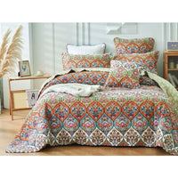 Royal Manor 100% Cotton Quilted 3 pcs Bedspread Coverlet Set King