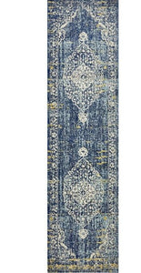 Museum 869 Navy Runner by Rug Culture-400X80CM - RUNNER