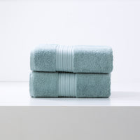 Brentwood 650 GSM Low Twist 2 Pack Gray Mist Bath Sheet by Renee Taylor