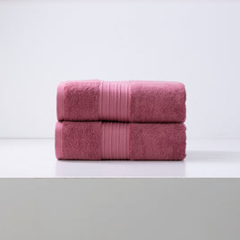 Brentwood 650 GSM Low Twist 2 Pack Rose Bud Bath Sheet by Renee Taylor
