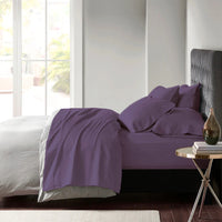 600 TC Egyptian Cotton Sateen Plum Sheet Set Deep King by Park Avenue