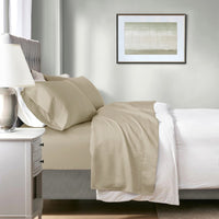 700 TC Tencel Lyocell Fibre & Cotton Bone Double Sheet Set by Renee Taylor