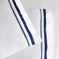 Cloud 1000 TC Egyptian Cotton White Navy Deep King Sheet sets by Renee Taylor