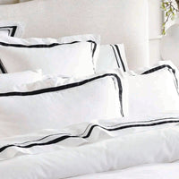 Cloud 1000 TC Egyptian Cotton White Charcoal Queen Quilt Cover Sets by Renee Taylor