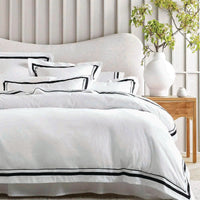 Cloud 1000 TC Egyptian Cotton White Charcoal King Quilt Cover Sets by Renee Taylor