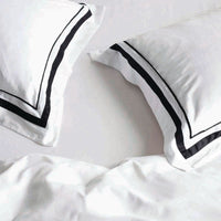 Cloud 1000 TC Egyptian Cotton White Charcoal European Pillowcase by Renee Taylor